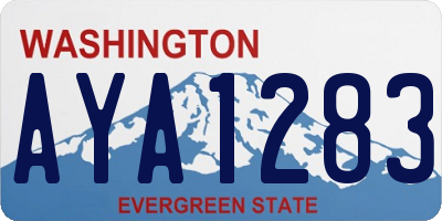WA license plate AYA1283