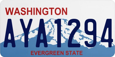 WA license plate AYA1294
