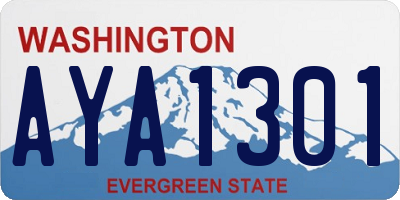 WA license plate AYA1301