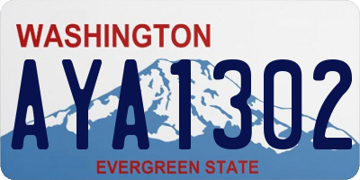 WA license plate AYA1302