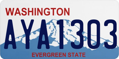 WA license plate AYA1303