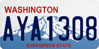 WA license plate AYA1308