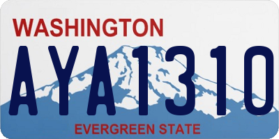 WA license plate AYA1310