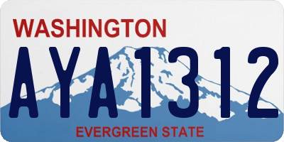 WA license plate AYA1312