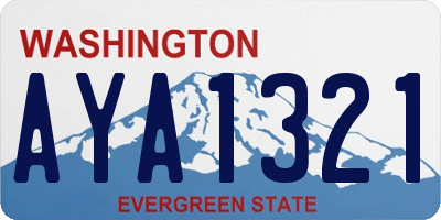 WA license plate AYA1321