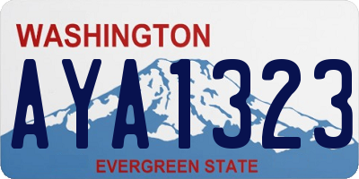 WA license plate AYA1323