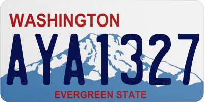 WA license plate AYA1327