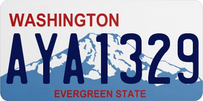 WA license plate AYA1329