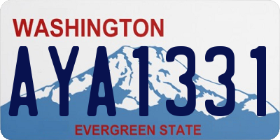 WA license plate AYA1331
