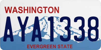 WA license plate AYA1338