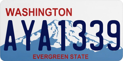 WA license plate AYA1339