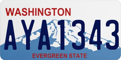 WA license plate AYA1343