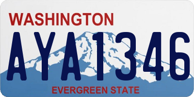 WA license plate AYA1346