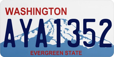WA license plate AYA1352