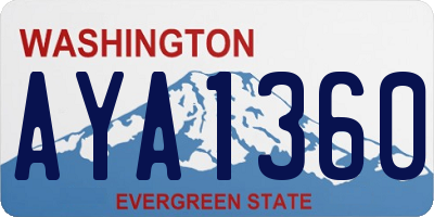 WA license plate AYA1360