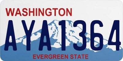 WA license plate AYA1364