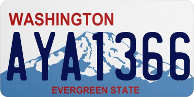 WA license plate AYA1366