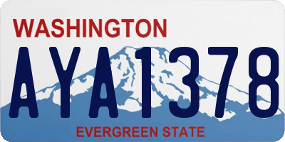 WA license plate AYA1378