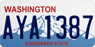 WA license plate AYA1387
