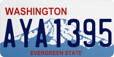 WA license plate AYA1395