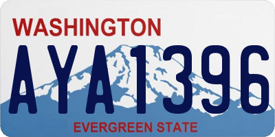 WA license plate AYA1396