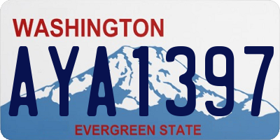 WA license plate AYA1397