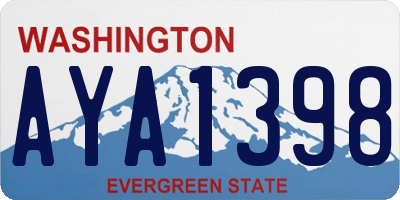 WA license plate AYA1398
