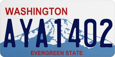 WA license plate AYA1402