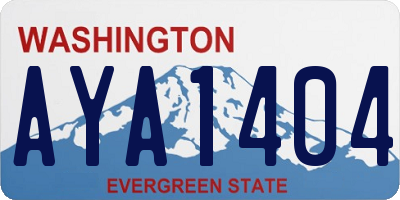 WA license plate AYA1404