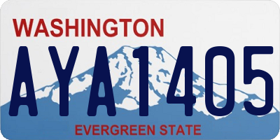 WA license plate AYA1405