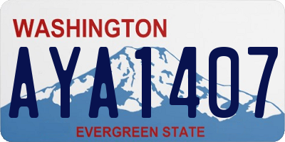 WA license plate AYA1407