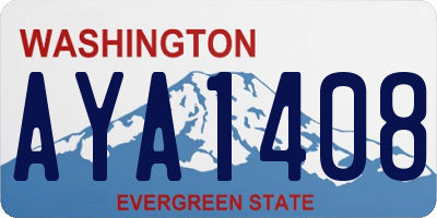 WA license plate AYA1408