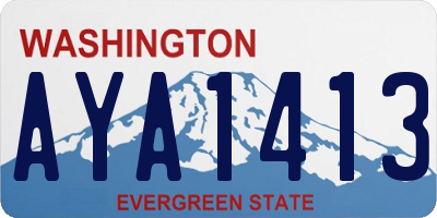 WA license plate AYA1413