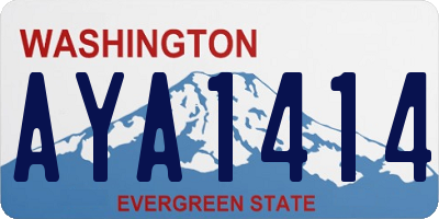 WA license plate AYA1414