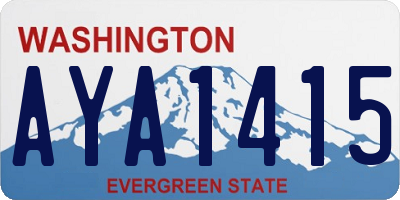 WA license plate AYA1415