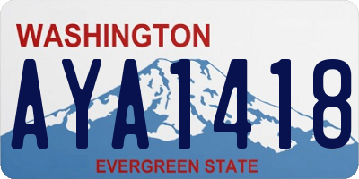 WA license plate AYA1418