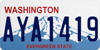 WA license plate AYA1419