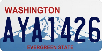 WA license plate AYA1426