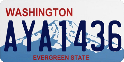 WA license plate AYA1436