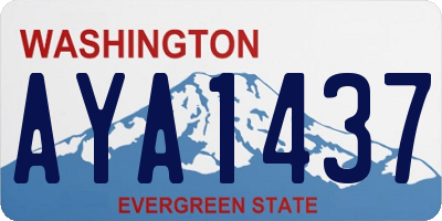 WA license plate AYA1437
