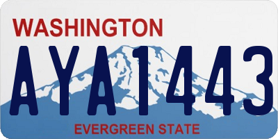 WA license plate AYA1443