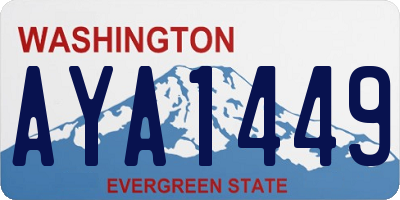 WA license plate AYA1449