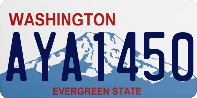 WA license plate AYA1450