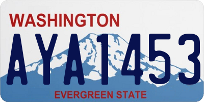 WA license plate AYA1453