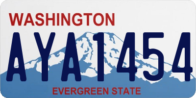 WA license plate AYA1454