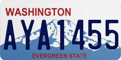 WA license plate AYA1455