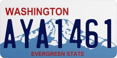 WA license plate AYA1461