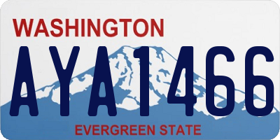 WA license plate AYA1466