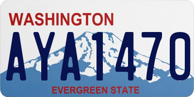 WA license plate AYA1470