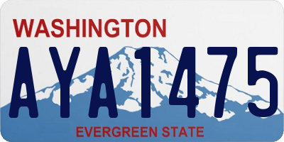 WA license plate AYA1475